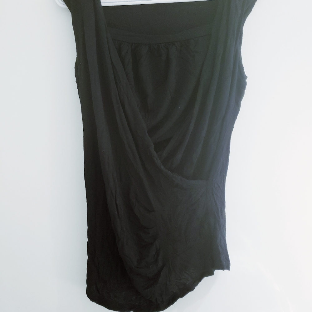 Drapey Black Sleeveless Top